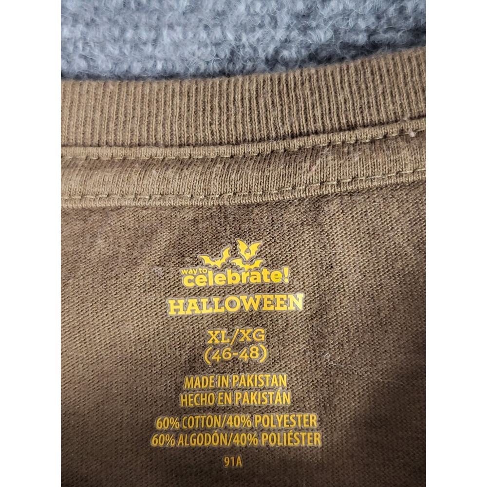 Way To Celebrate Halloween Scarecrow Graphic Tee Spooky Men Sz XL Movie Thriller - Picture 2 of 8